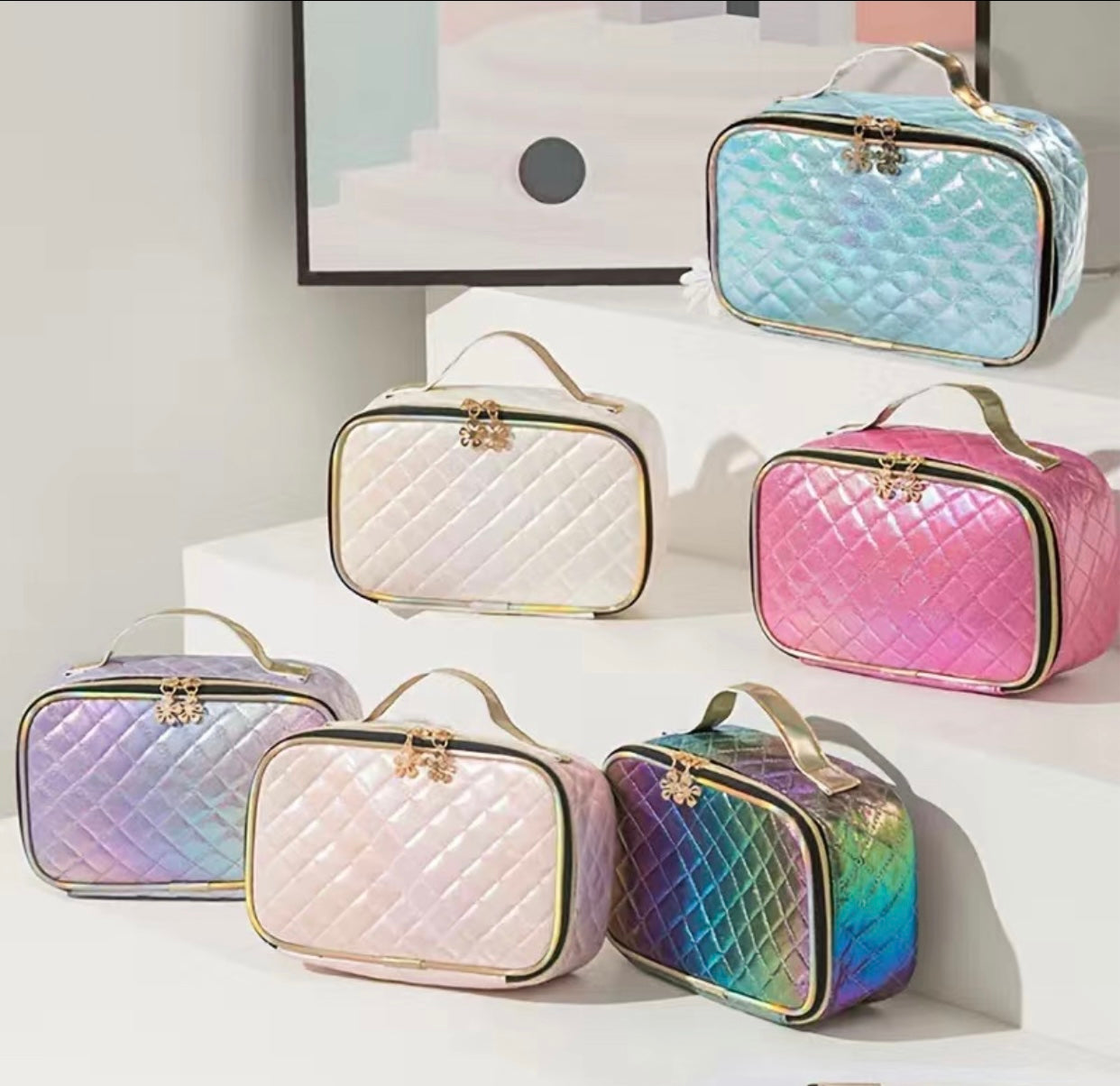 Iridescent Cosmetic Bag w/ FREE GIFT INSIDE