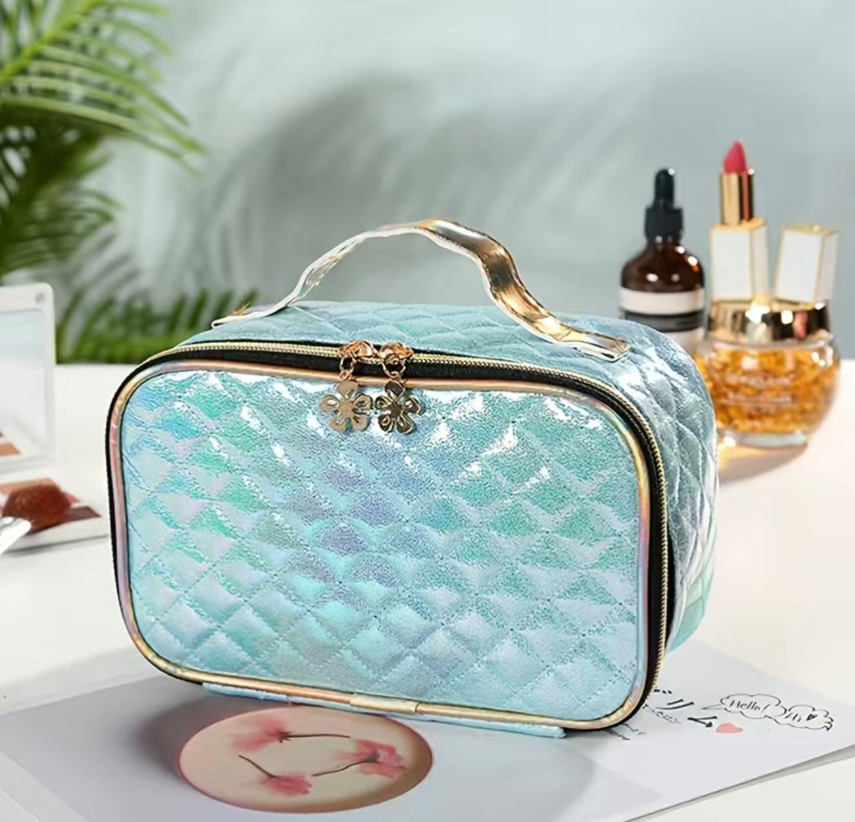 Iridescent Cosmetic Bag w/ FREE GIFT INSIDE